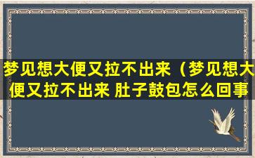 梦见想大便又拉不出来（梦见想大便又拉不出来 肚子鼓包怎么回事）